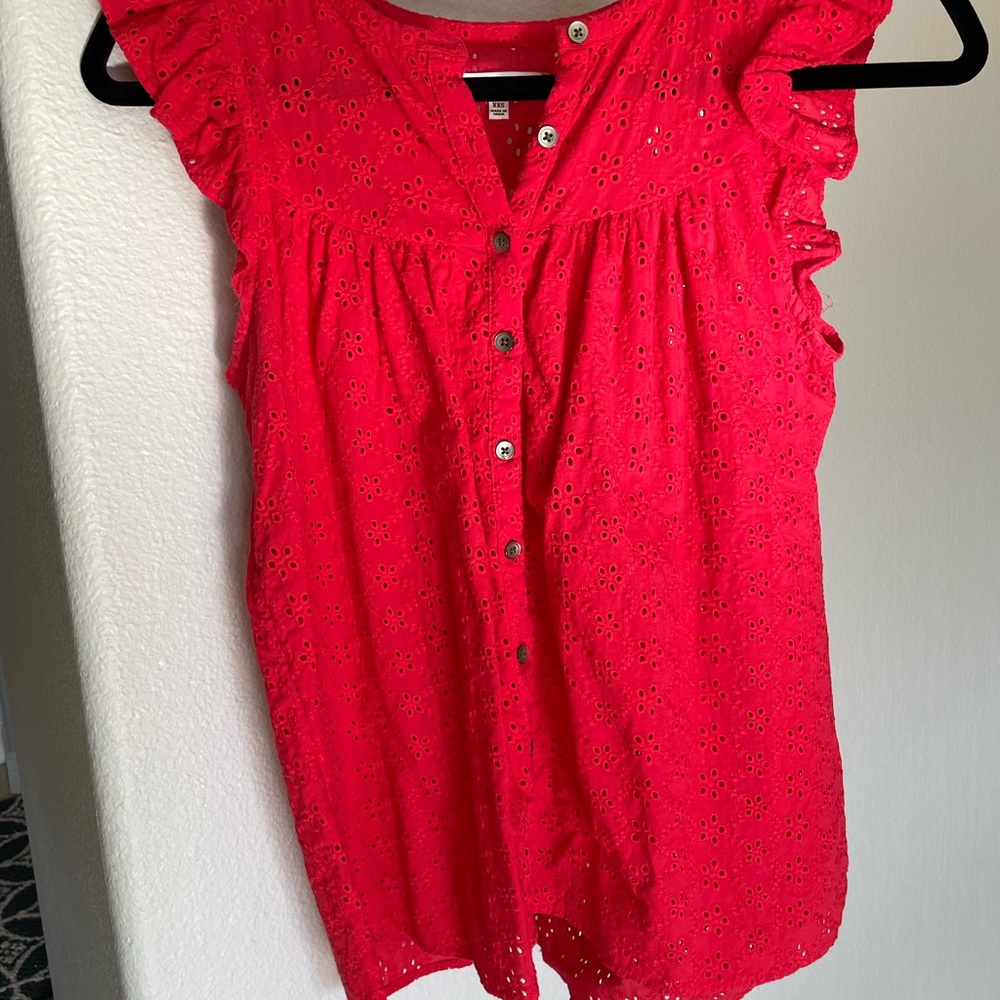 EUC Madewell eyelet blouse, size XXS